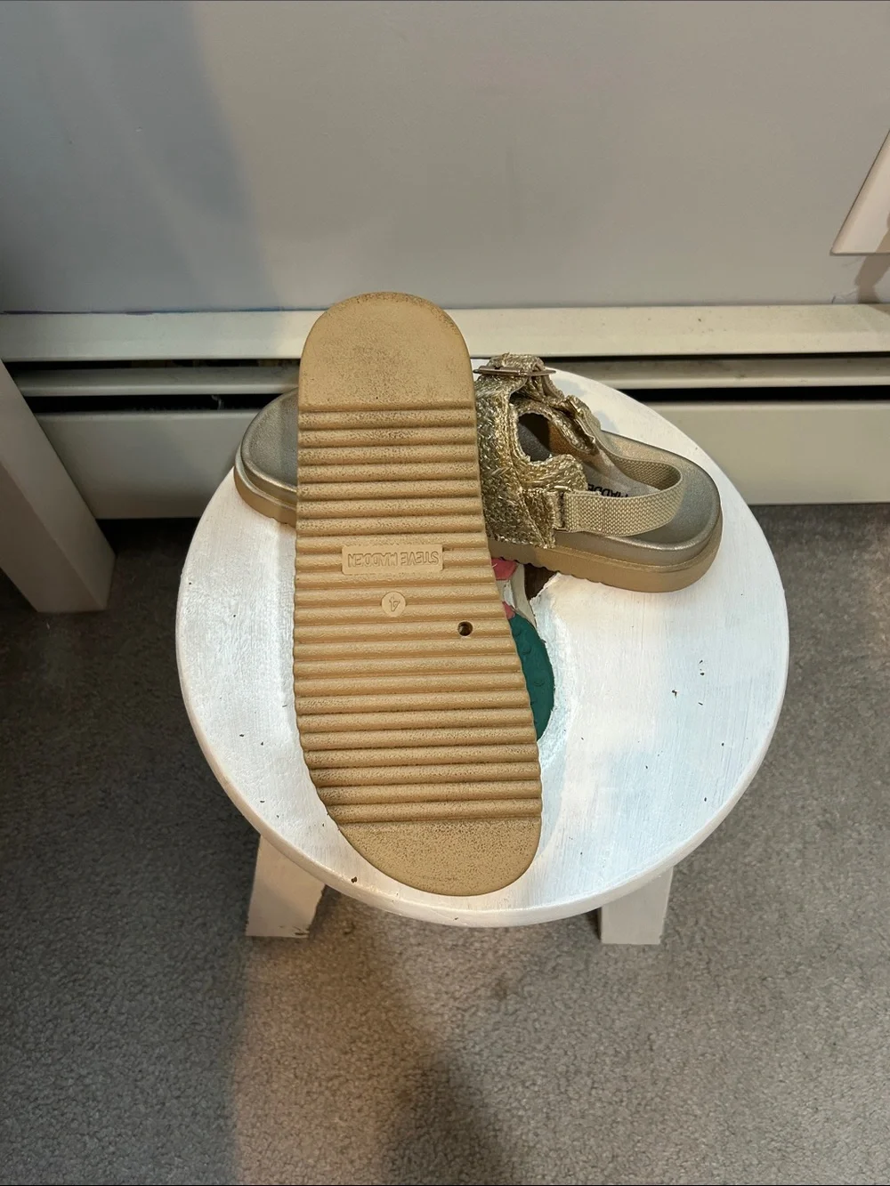 Girls Gold Buckle Sandals